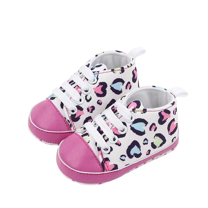 0-18M Baby Girls Flower Leopard Print Shoe