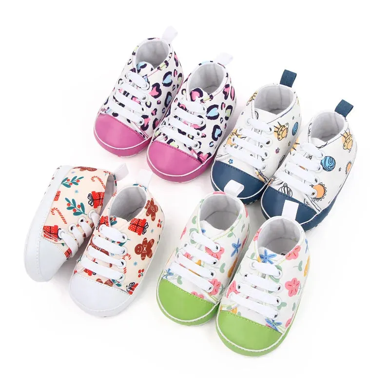 0-18M Baby Girls Flower Leopard Print Shoe