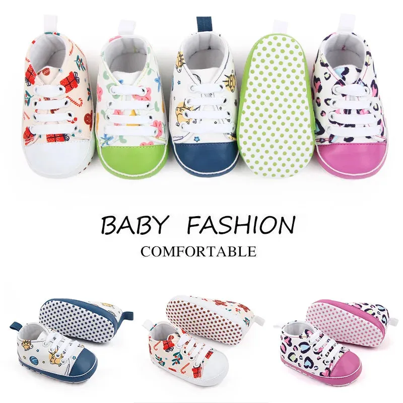 0-18M Baby Girls Flower Leopard Print Shoe