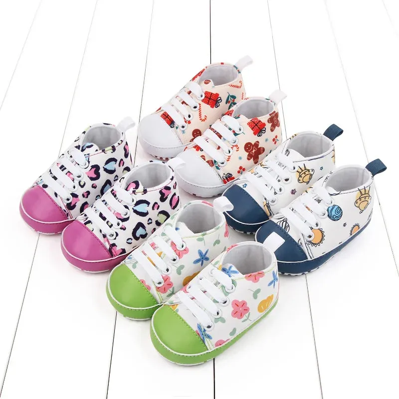 0-18M Baby Girls Flower Leopard Print Shoe