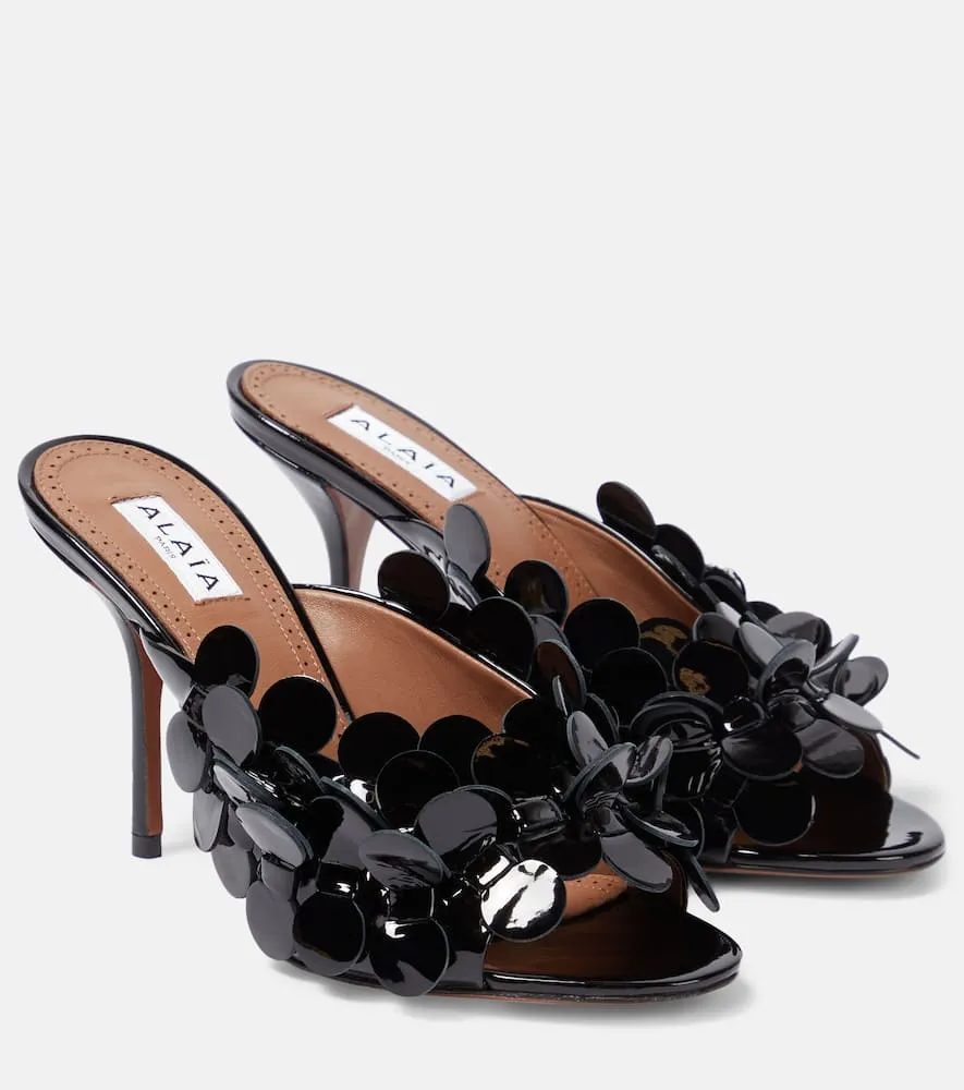 Alaia Confetti leather mules