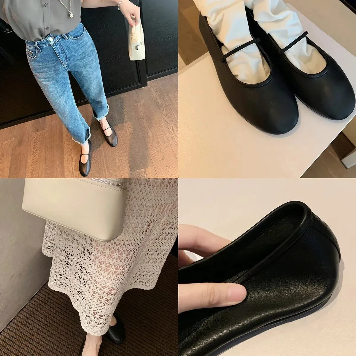 binfenxie  -  Slip On Shoes For Women Autumn Female Footwear Modis Round Toe Casual Sneaker Ballet Flats Slip-on Fall Dress 2024 Summer New