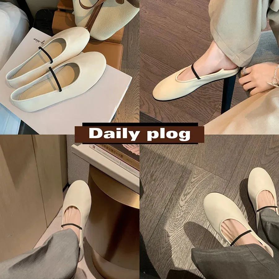binfenxie  -  Slip On Shoes For Women Autumn Female Footwear Modis Round Toe Casual Sneaker Ballet Flats Slip-on Fall Dress 2024 Summer New