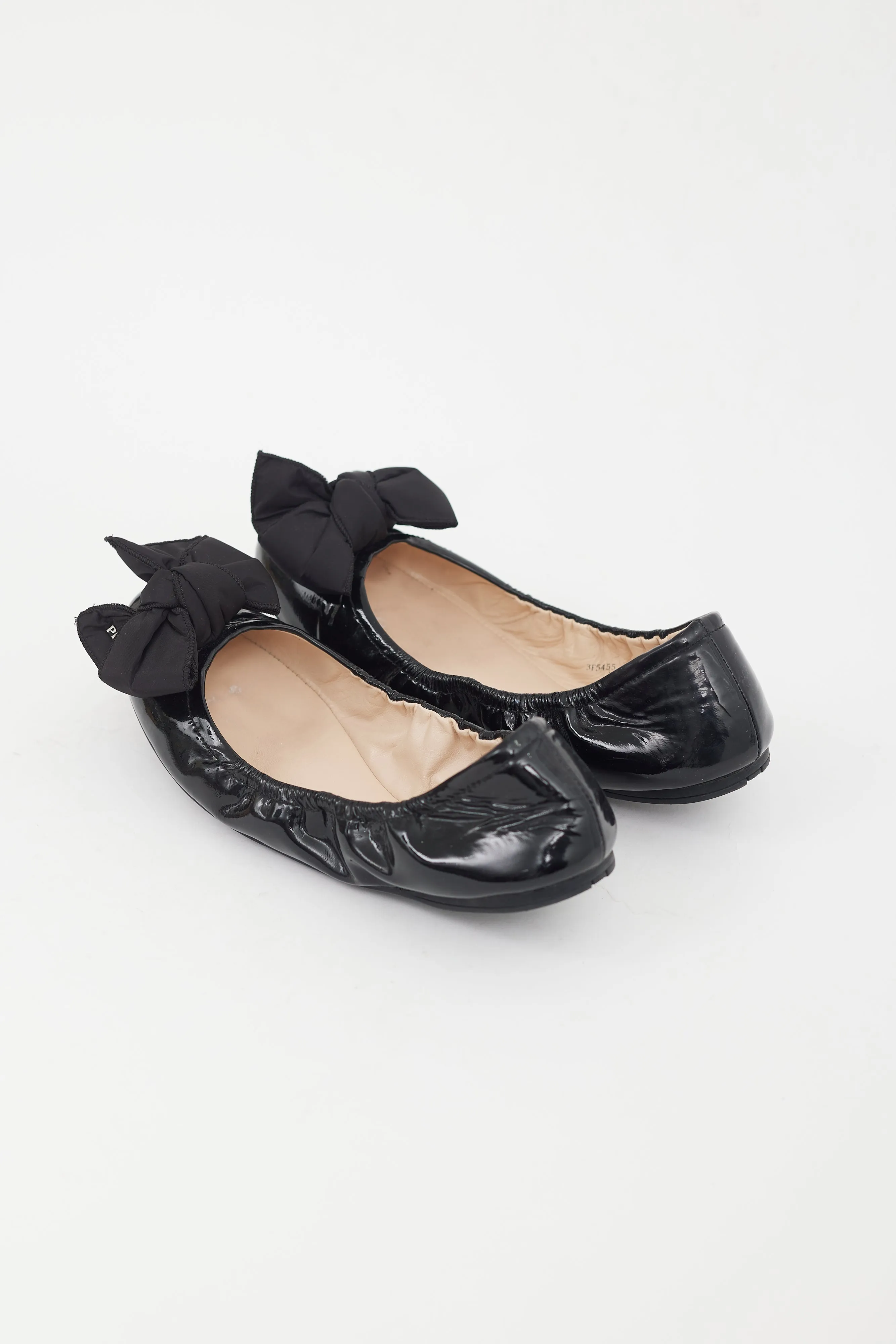 Black Patent Leather Bow Ballet Flat