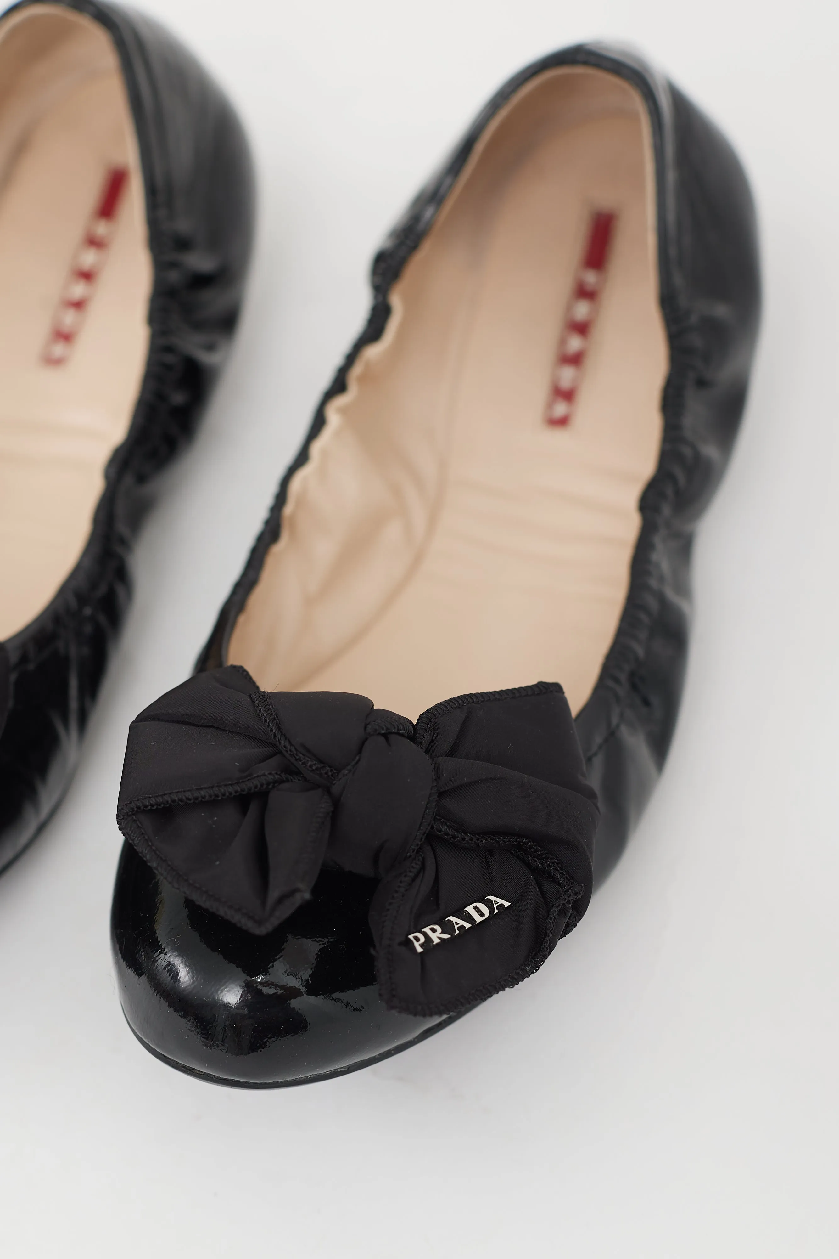 Black Patent Leather Bow Ballet Flat