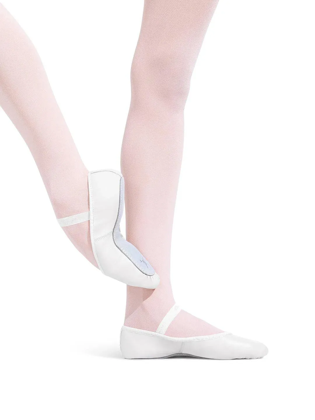 Capezio 215X CHILD White Satin Full Sole Ballet Flats