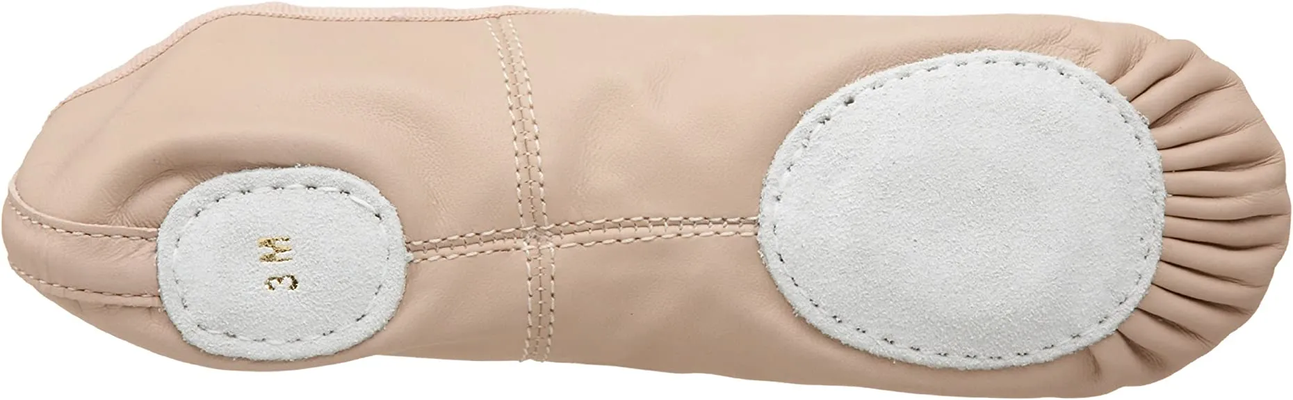 Capezio CG2002 Leather Split-Sole Ballet Shoe - Rose Quartz/Tan