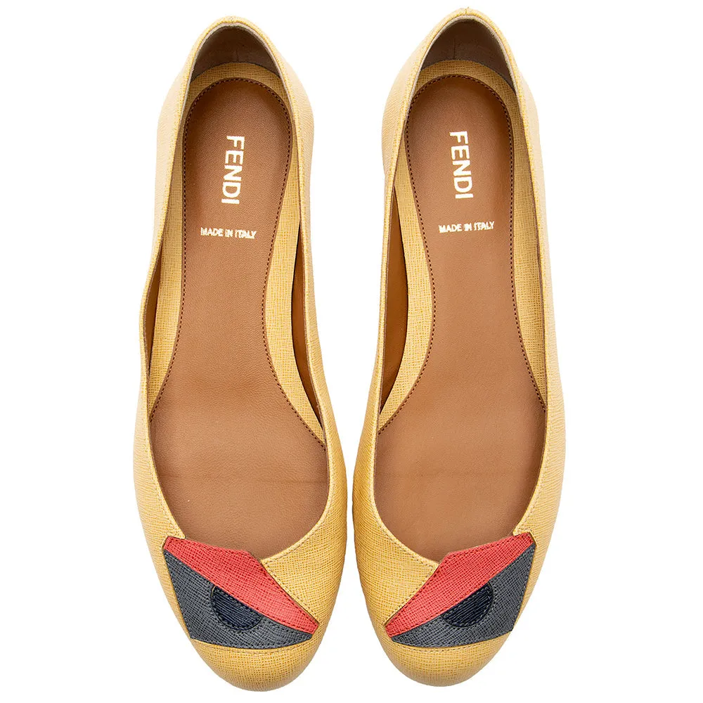 Fendi Leather Monster Ballet Flats - Size 7.5 / 37.5 (SHF-18366)