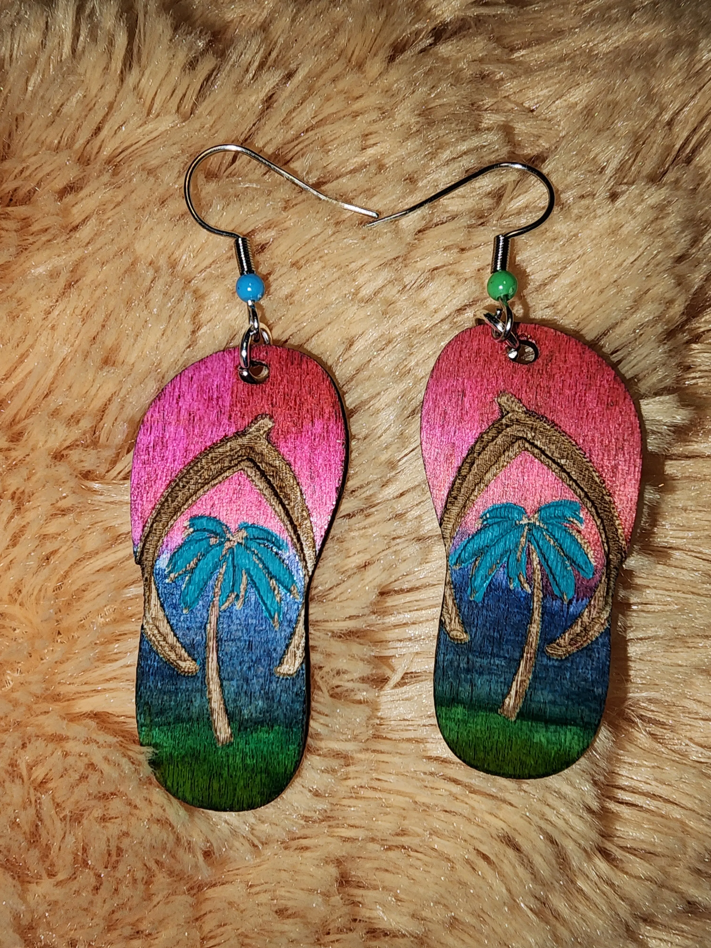 Flip Flop - Pendientes de madera