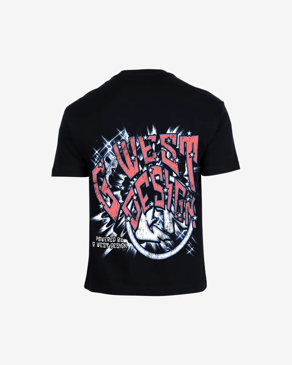 G West Mens Chasing Dreams Premium Oversized Tee Front And Back Print