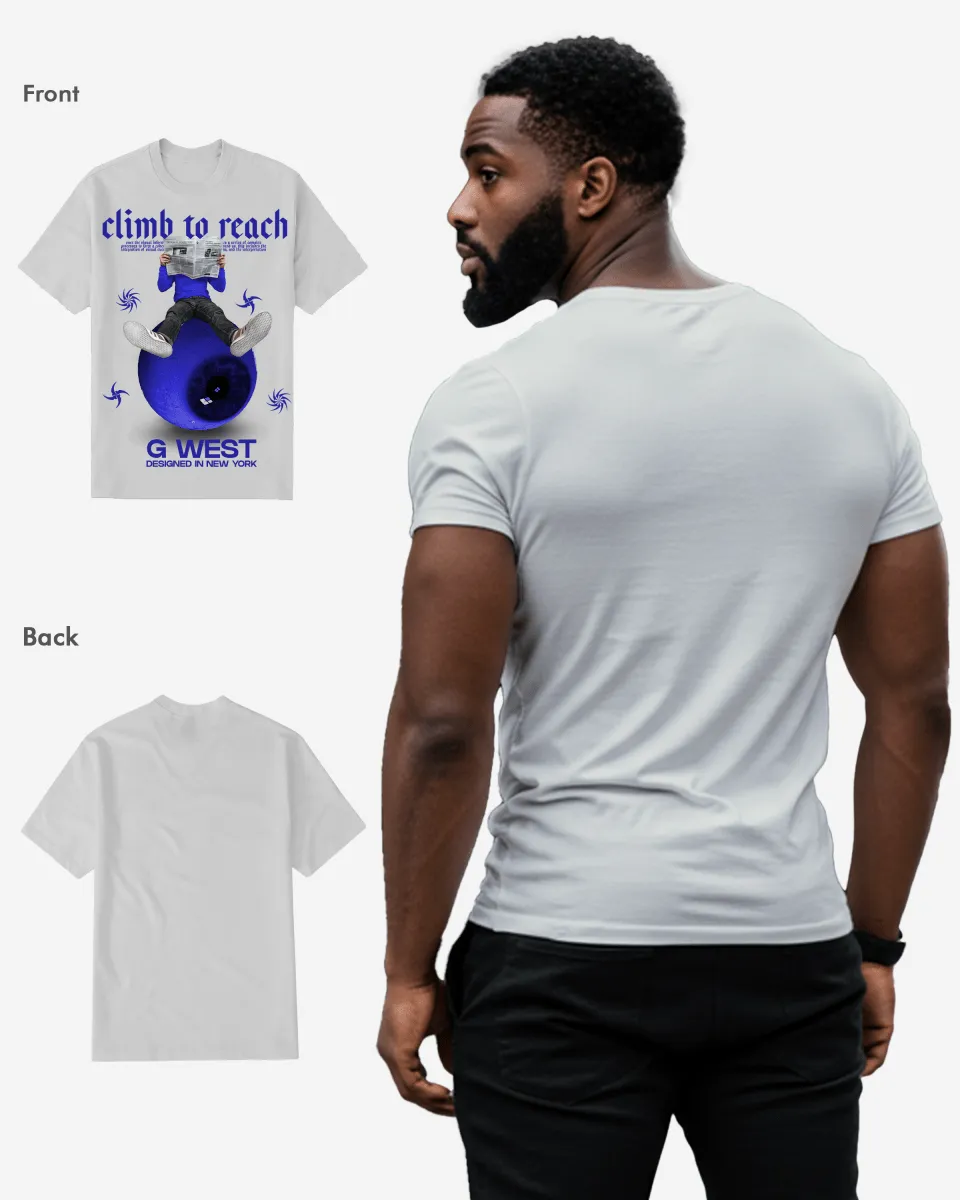 G West News Paper light Blue Tee