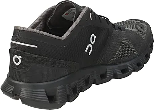 ON Men's Cloud X Sneakers, Black/Asphalt, 12.5 Medium US