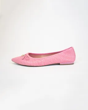 Pink Bow Front Ballerina Flat