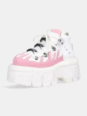 Punk Contrast Sneaker Platform Street Metal Color