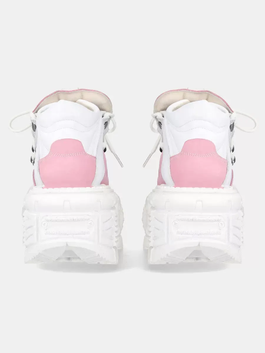 Punk Contrast Sneaker Platform Street Metal Color