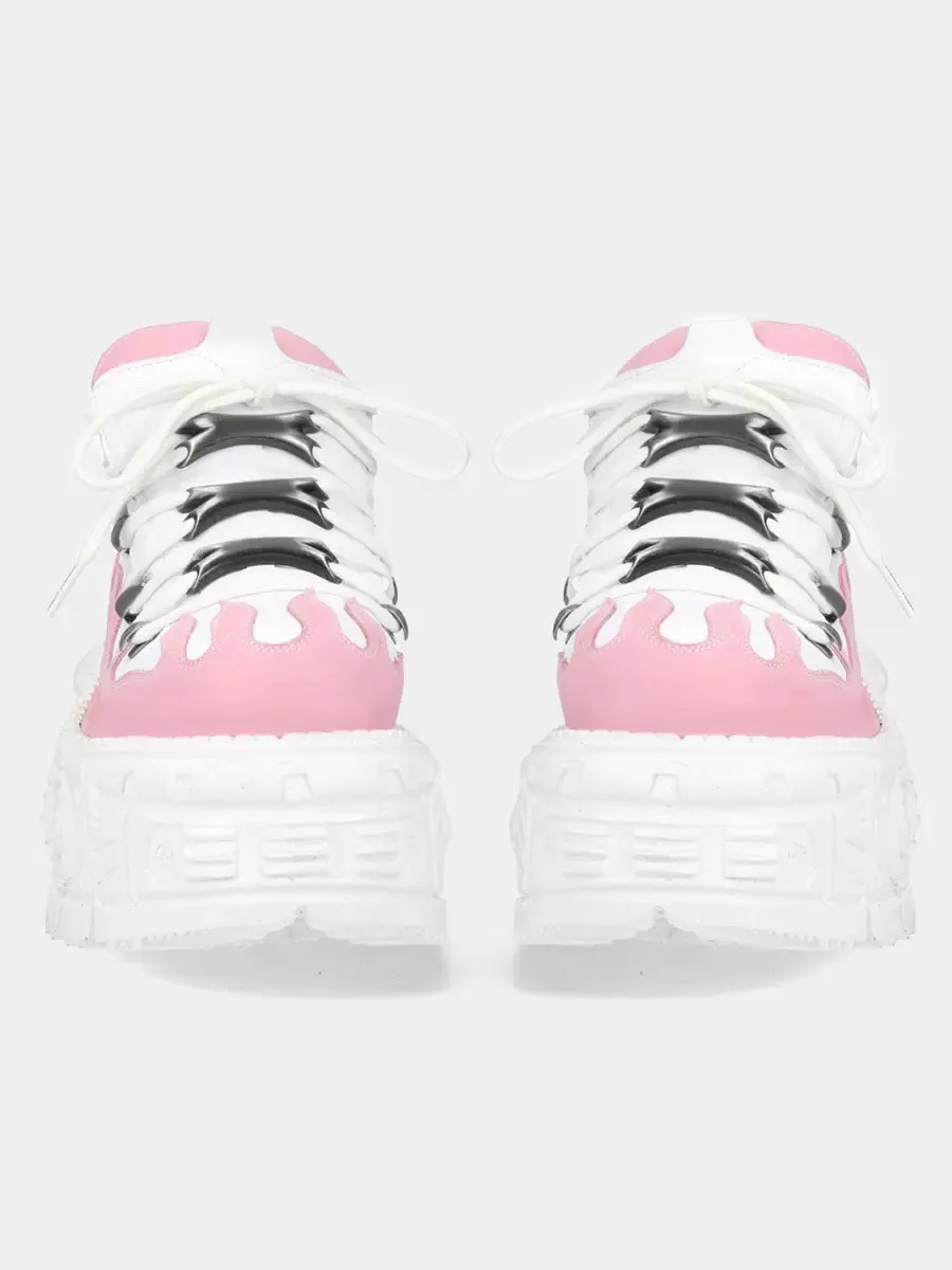 Punk Contrast Sneaker Platform Street Metal Color