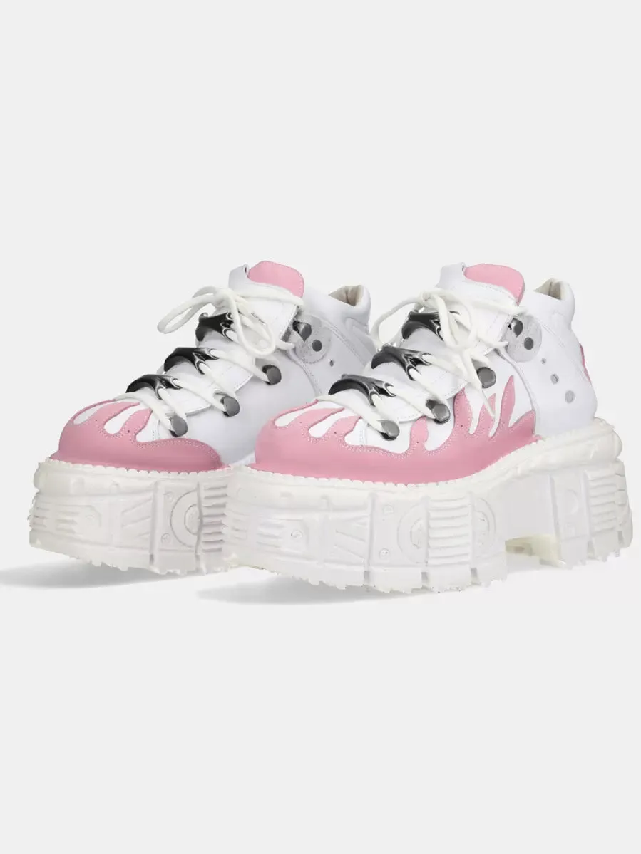 Punk Contrast Sneaker Platform Street Metal Color