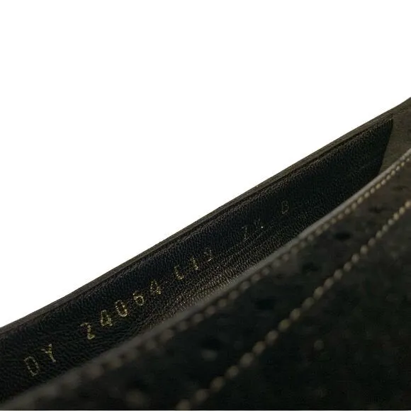 Salvatore Feraagamo Black Suede and Patent Ballet Flats