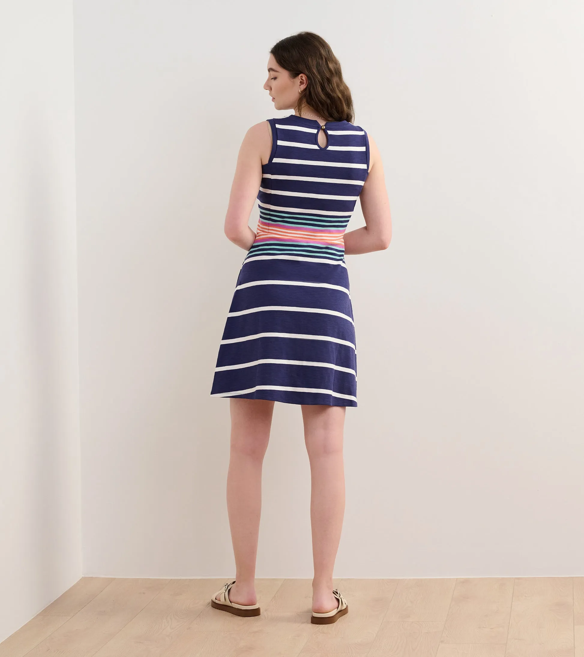 Sarah Dress in Sunset Stripes