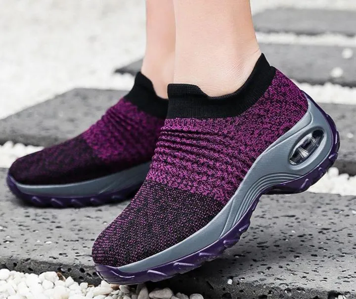 Women's Breathable Air Cushion Walking Running Shoes, Multi-Color, 2020 Sneaker