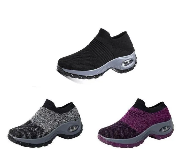 Women's Breathable Air Cushion Walking Running Shoes, Multi-Color, 2020 Sneaker