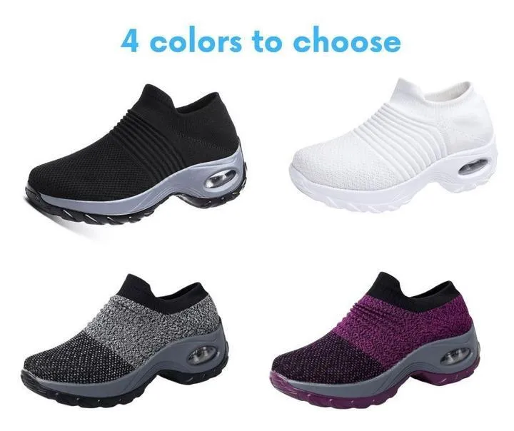 Women's Breathable Air Cushion Walking Running Shoes, Multi-Color, 2020 Sneaker